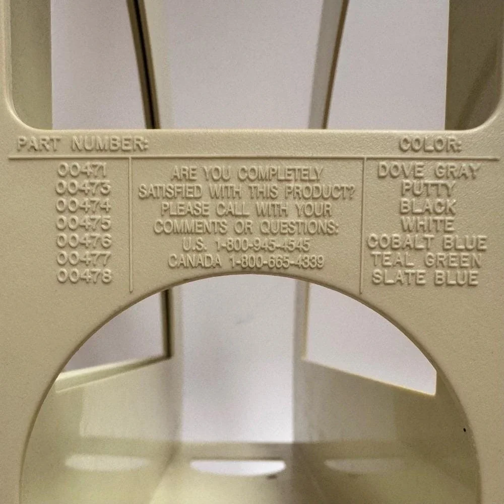 VTG 70s Fellowes Magazine Holders (2) Cream Plastic Curve Arc Office Classroom